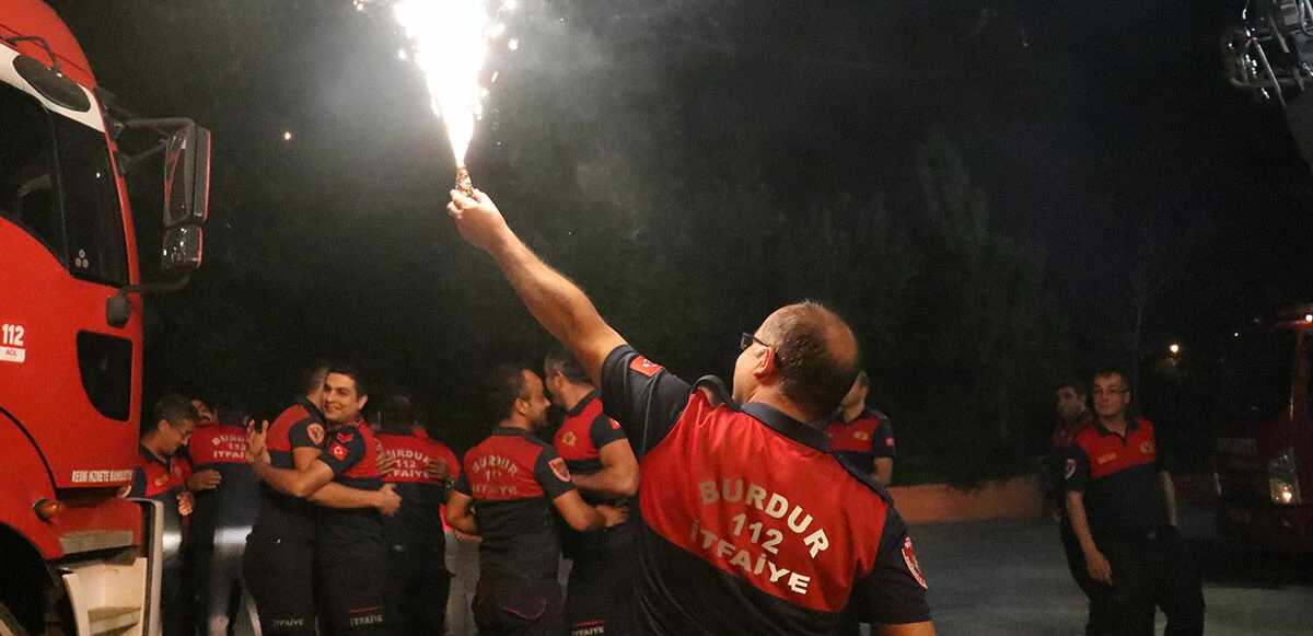 Yeşil vatan savunucuları mesai arkadaşları tarafından konfetiler ile karşılandı!
