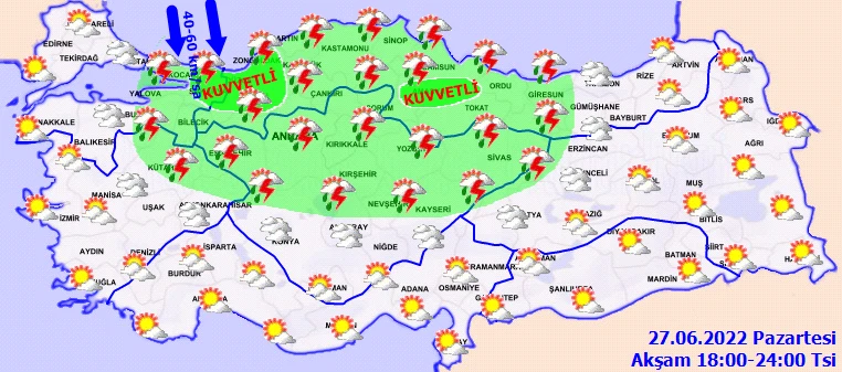 Meteoroloji ve AFAD’dan 6 ile kırmızı kod: Çok kuvvetli ve aşırı yağış alarmı verildi! Yaz yağmurları yıkıp geçecek