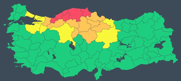 Meteoroloji ve AFAD’dan 6 ile kırmızı kod: Çok kuvvetli ve aşırı yağış alarmı verildi! Yaz yağmurları yıkıp geçecek