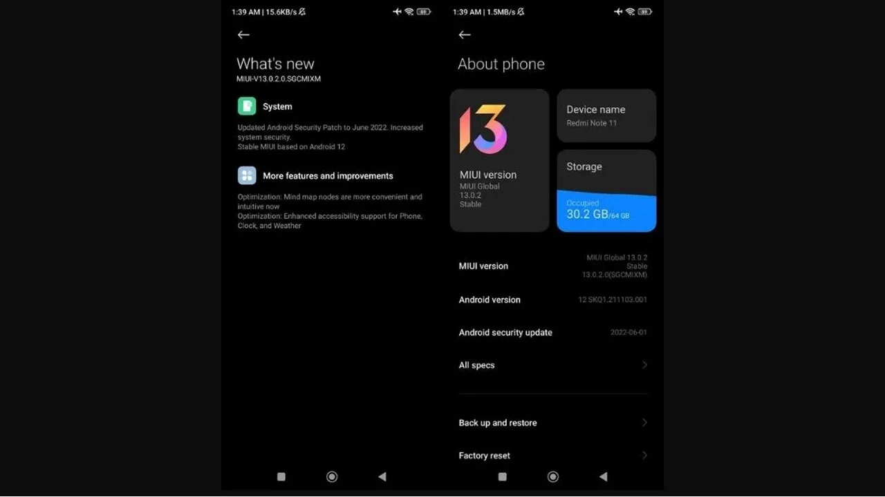 Xiaomi'nin Popüler Modeli İçin Merakla Beklenen Güncelleme Yayınlandı: Redmi Note 11, Android 12 Güncellemesini Aldı