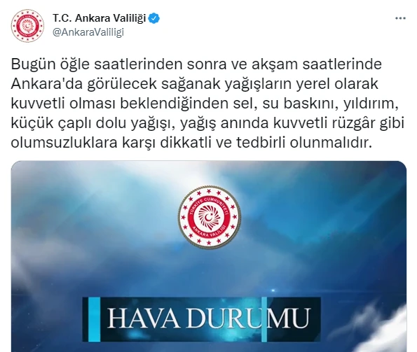 Valilikten Ankara’ya yeni uyarı: Su baskınlarına hazır olun