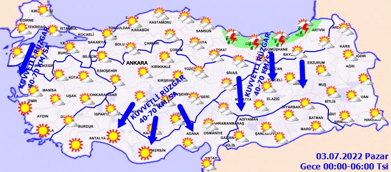 Meteoroloji’den hafta sonu için ‘kuvvetli’ uyarı: Yağmurda selden, güneşte yangından kaçın