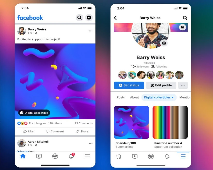 Instagram'ın ardından Facebook da NFT'leri başlattı