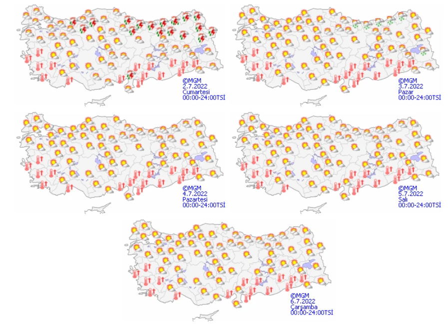 Meteoroloji’den hafta sonu için ‘kuvvetli’ uyarı: Yağmurda selden, güneşte yangından kaçın