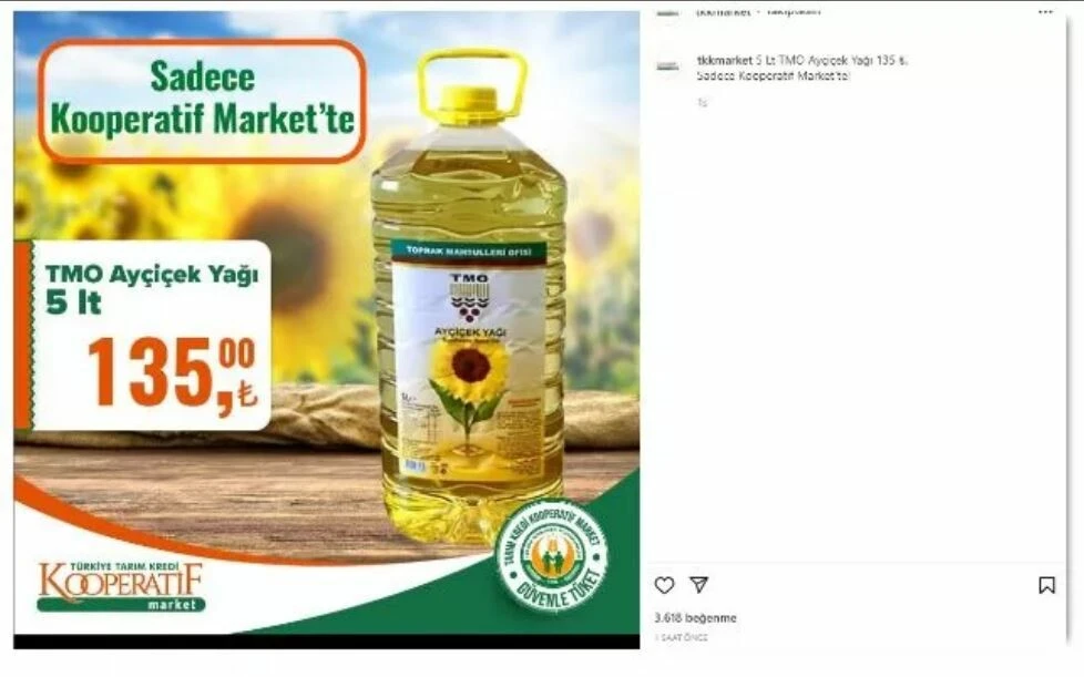 TMO Ayçiçek yağı fiyatlarına zam yaptı! İşte marketlerdeki son durum