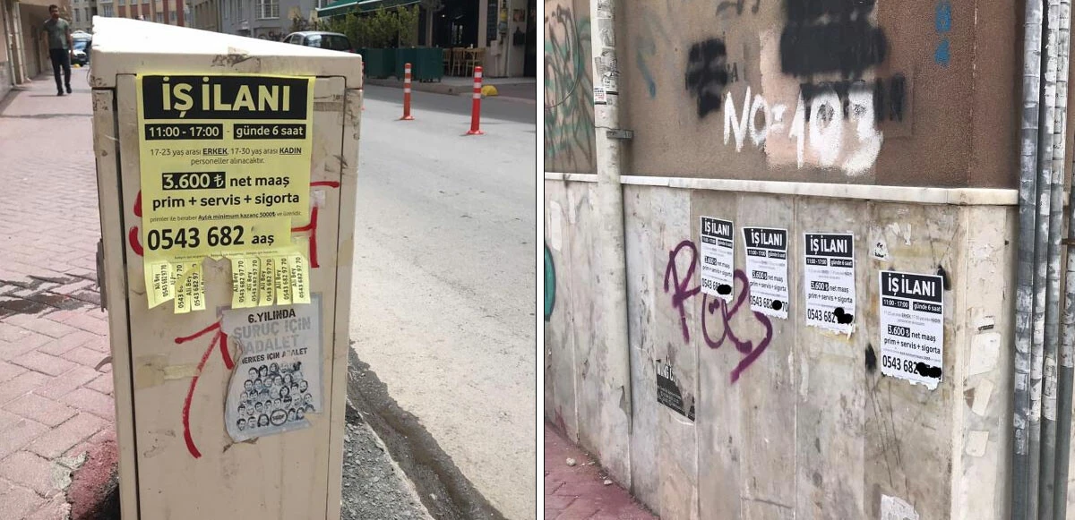 Üzerinde başka bilgi yok! Gizemli iş ilanları vatandaşı şüpheye soktu