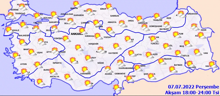 Meteoroloji’den uyarılar peş peşe geldi: Doğu sıcaktan kavrulacak, batıyı sağanak vuracak (7 Temmuz hava durumu)