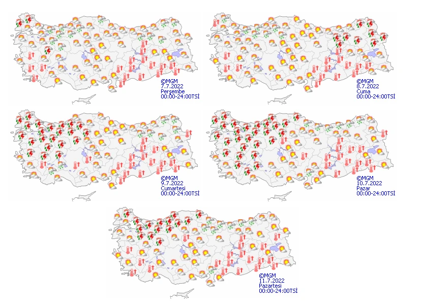 Meteoroloji’den uyarılar peş peşe geldi: Doğu sıcaktan kavrulacak, batıyı sağanak vuracak (7 Temmuz hava durumu)