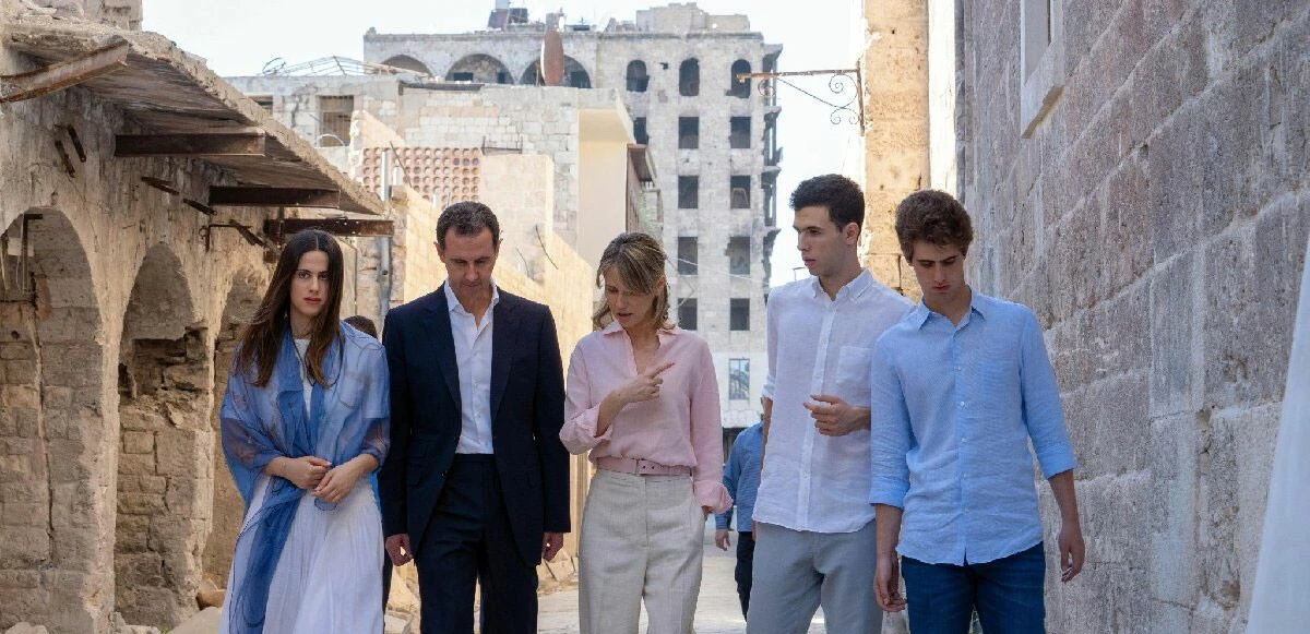 Esad Halep’te propaganda yaptı! 11 yıldır uğramadığı Halep’e ailesi ile gitti