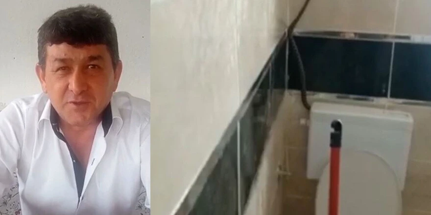 Banyoda korku dolu anlar: Engerek yılanı panikletti