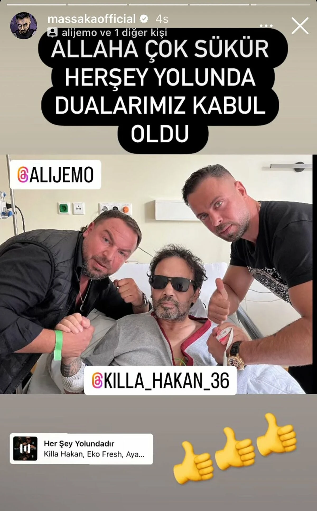 Killa Hakan’ın sağlık durumu iyiye gidiyor