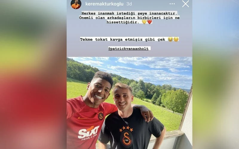 Galatasaray'daki kavga krizi tatlıya bağlandı! Kerem Aktürkoğlu ve van Aanholt'tan açıklama...
