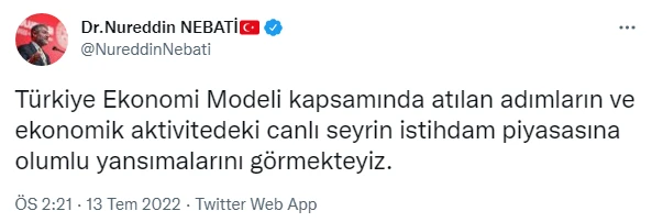 Bakan Nebati işsizlik rakamlarını değerlendirdi: 'Olumlu yansıma' yorumu