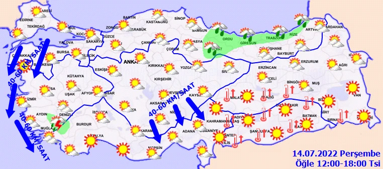 Meteoroloji'den iki bölgeye kuvvetli rüzgar uyarısı! Datça ve Çeşme'de son durum: Kritik 2 gün