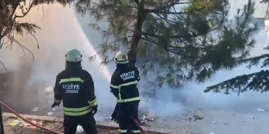 Son dakika! Tekirdağ'da kağıt fabrikasında yangın