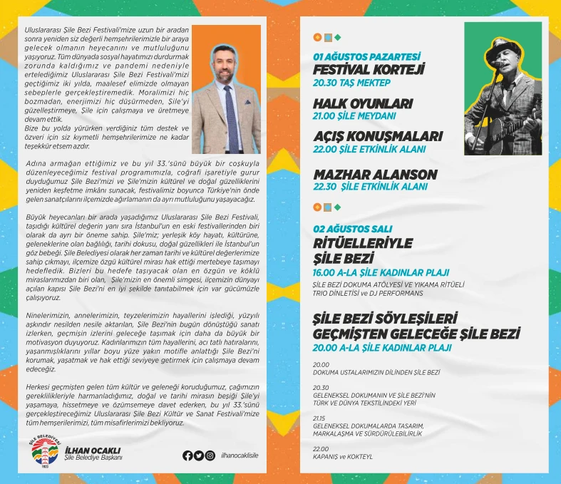 33. Uluslararası Şile Bezi Kültür ve Sanat Festivali başlıyor!
