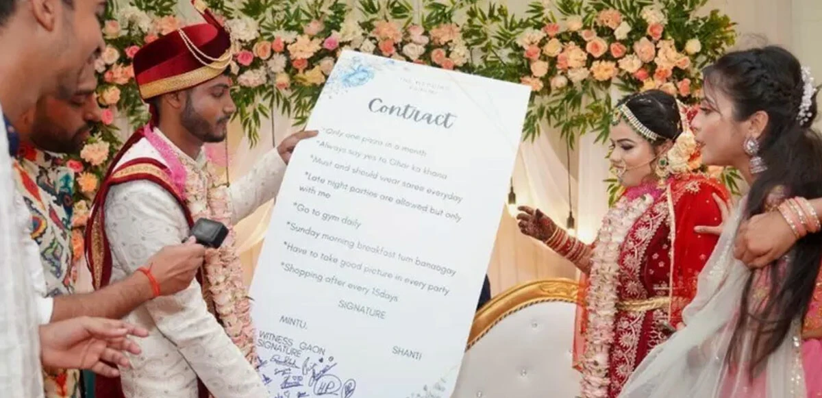 Genç çiftin evlilik sözleşmesindeki ‘pizza’ detayı viral oldu