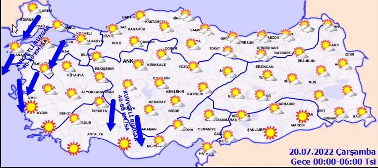 Şiddetli rüzgar uçuracak! Meteoroloji'den 6 ile sarı kodlu uyarı: Çatı ve ağaçlara dikkat (19 Temmuz hava durumu)