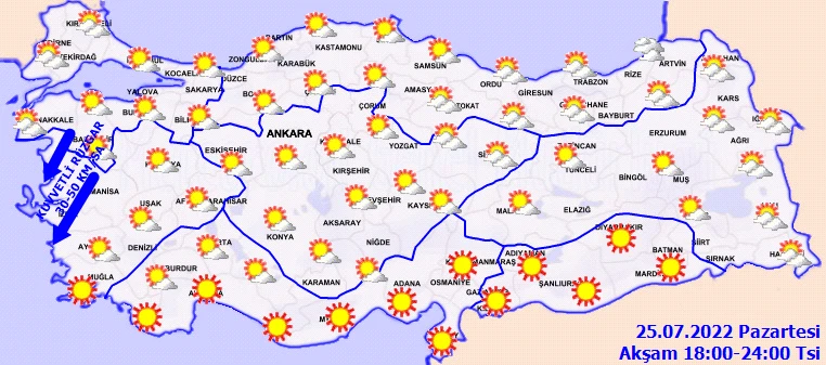 Meteoroloji 4 bölgeyi uyardı: Güneş güneyi cayır cayır yakacak, kıyılarda kuvvetli rüzgar!