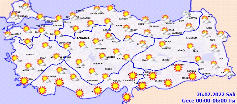 Meteoroloji 4 bölgeyi uyardı: Güneş güneyi cayır cayır yakacak, kıyılarda kuvvetli rüzgar!