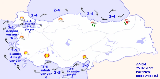 Meteoroloji 4 bölgeyi uyardı: Güneş güneyi cayır cayır yakacak, kıyılarda kuvvetli rüzgar!