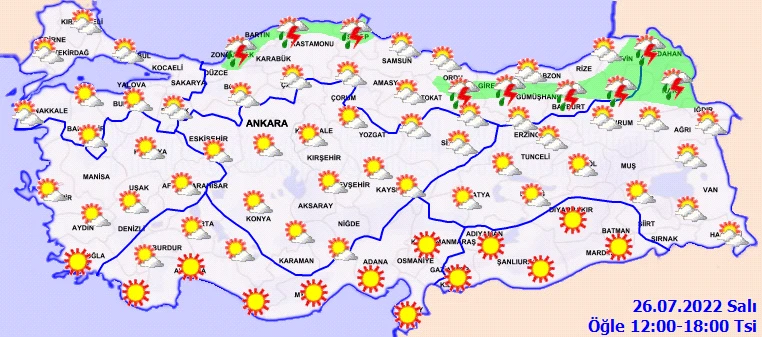 Meteoroloji'den son hava durumu raporu! Karadeniz’e sağanak, Ege’ye kuvvetli rüzgar uyarısı…