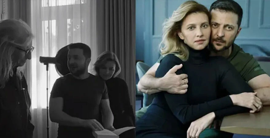 Zelenskiy çiftinin fotoğraf çekimlerine tepki yağdı! Asker cephede onlar kamera karşısında