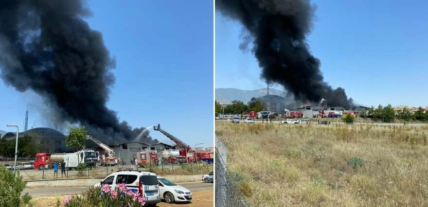 Son dakika! Denizli'de korkutan anlar! İl Emniyet Müdürlüğü'ne ait lojistik merkezinde yangın