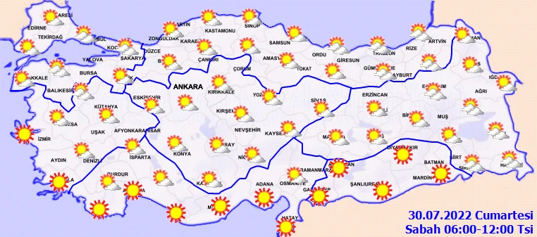 Böyle sıcak görülmedi! Meteoroloji öğle saatleri için uyardı: Güneş çarpmasına dikkat