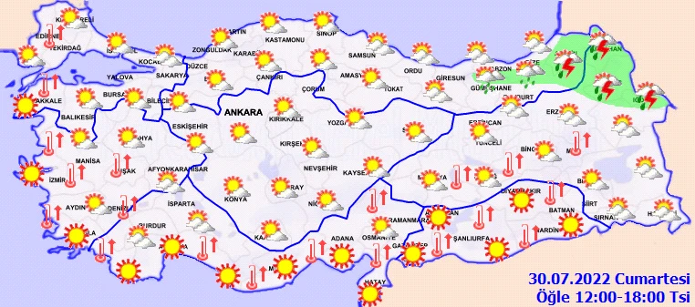 Böyle sıcak görülmedi! Meteoroloji öğle saatleri için uyardı: Güneş çarpmasına dikkat
