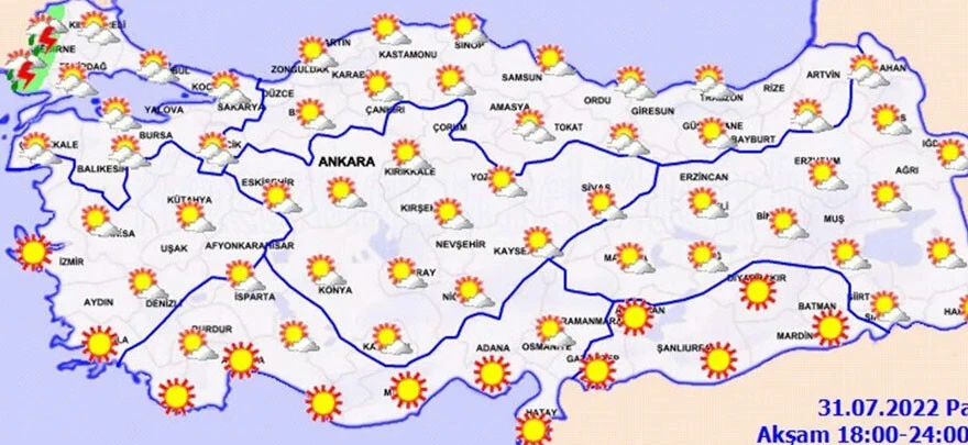 Meteoroloji hava tahmin raporunu paylaştı! 'Eyyam-ı Bahur' sıcakları bitiyor, sağanak geliyor