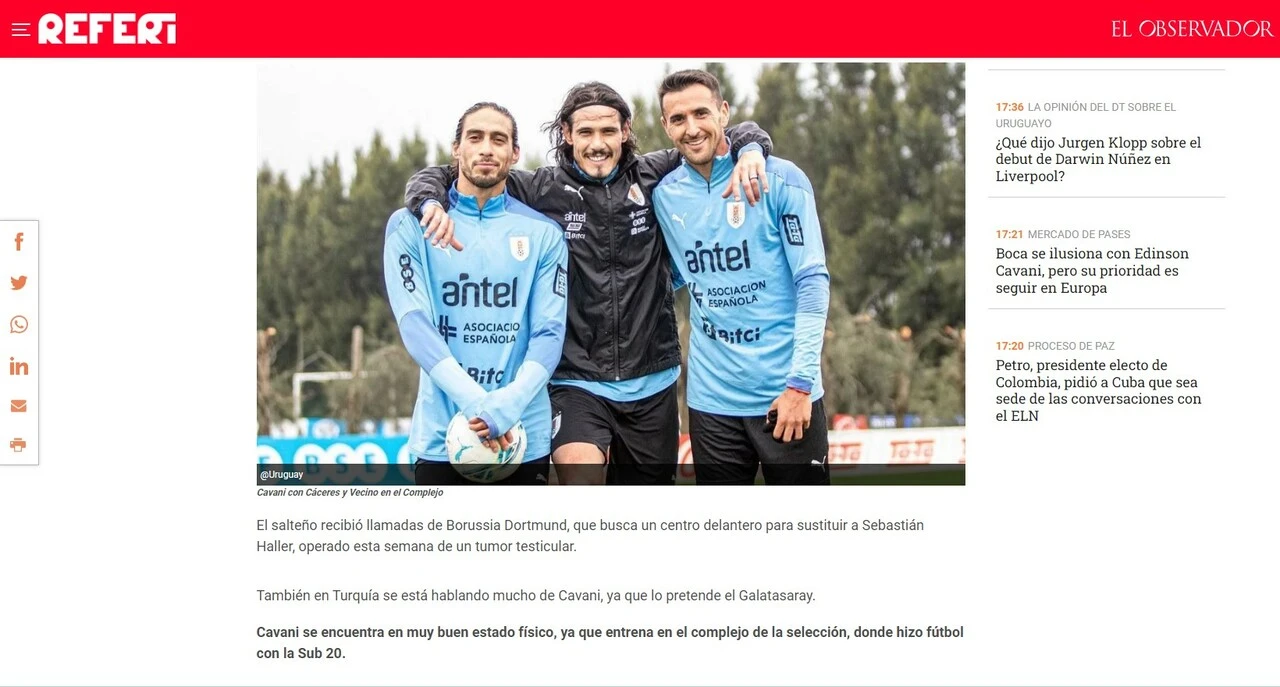 Galatasaray, Edinson Cavani için devreye girdi