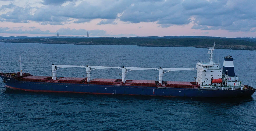 Dünyanın gözü İstanbul'da! Denetim bitti, tahıl yüklü ilk gemi Boğaz'ı geçti