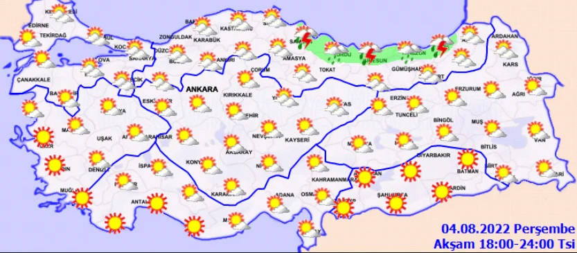 Meteoroloji'den birçok ile peş peşe uyarılar: Sağanak şiddetli vuracak, günlerce sürecek (4 Ağustos hava durumu)