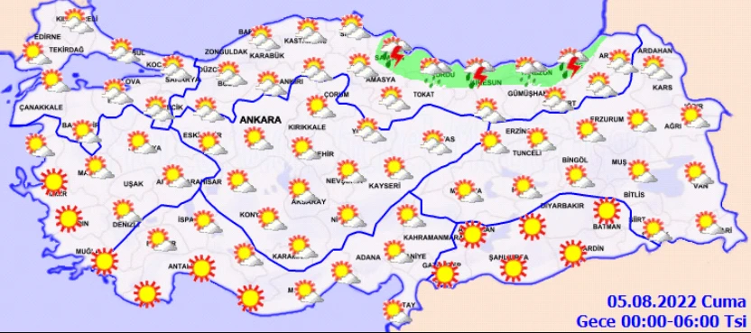 Meteoroloji'den birçok ile peş peşe uyarılar: Sağanak şiddetli vuracak, günlerce sürecek (4 Ağustos hava durumu)
