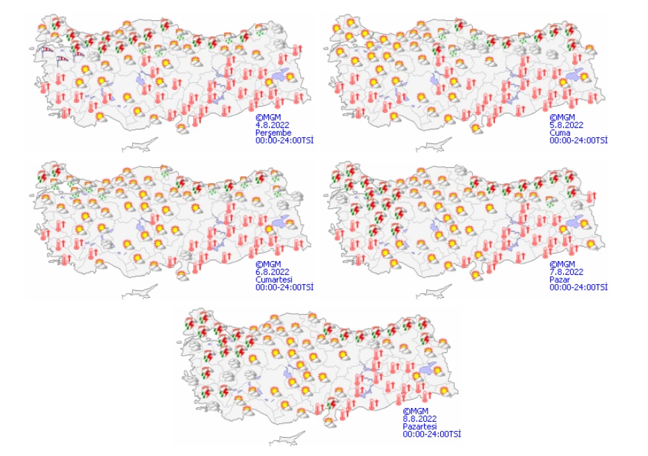 Meteoroloji'den birçok ile peş peşe uyarılar: Sağanak şiddetli vuracak, günlerce sürecek (4 Ağustos hava durumu)