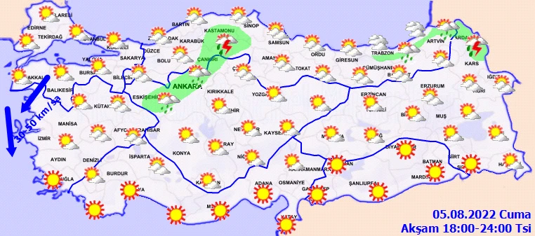 Meteoroloji uyardı! Sıcaklık etkisini sürdürüyor, güney pişecek: Karadeniz’e sağanak uyarısı