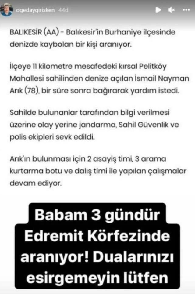 Survivor yıldızı Ogeday Girişken'in babası denizde kayboldu iddiası gündem oldu! Gerçek ortaya çıktı