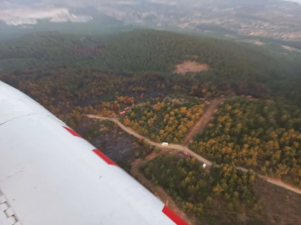 Manisa'da orman yangını: Alevlerin etrafı sarıldı, tehlike geçti
