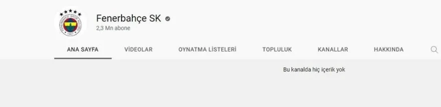 Fenerbahçe'nin YouTube kanalı hacklendi: Hesap 12 dakika erişime kapatıldı