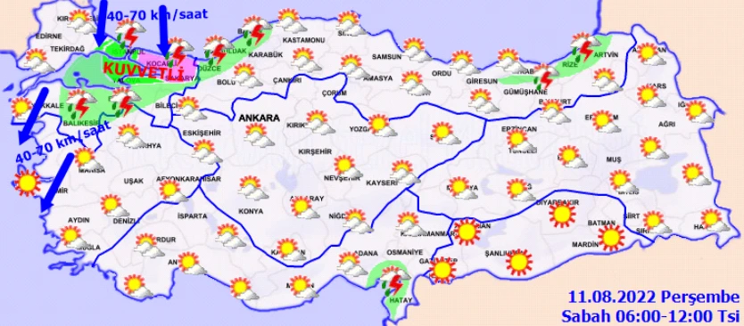 Meteoroloji, AFAD, AKOM ve Valilikten peş peşe uyarılar: İstanbul'u sağanak kuvvetli vuracak, turuncu alarm verildi (11 Ağustos hava durumu raporu)