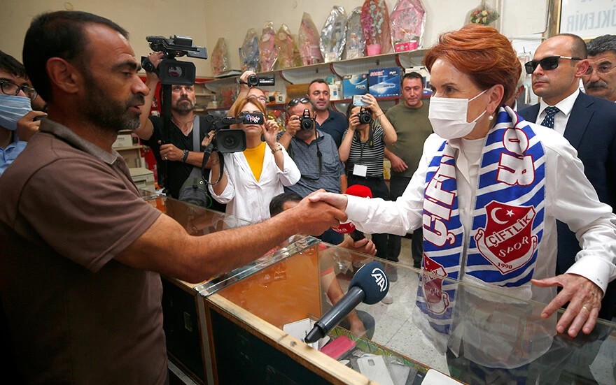 İYİ Parti Genel Başkanı Meral Akşener'i köpek ısırdı