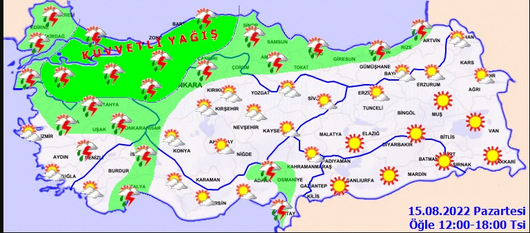 Meteoroloji, AKOM, Valiliklerden uyarılar peş peşe geldi! Ankara ve İstanbul'da alarm verildi: Sel ve su baskınlarına dikkat (15 Ağustos hava durumu)