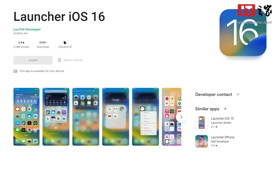 Android için geliştirilen iOS 16 teması, 50 milyondan fazla indirildi