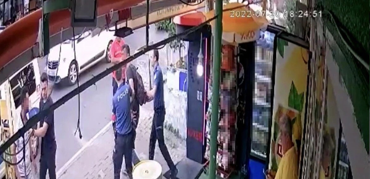 Maganda tek yumrukla yerde! Tabure ve tekmelerin de havada uçuştuğu <a href=