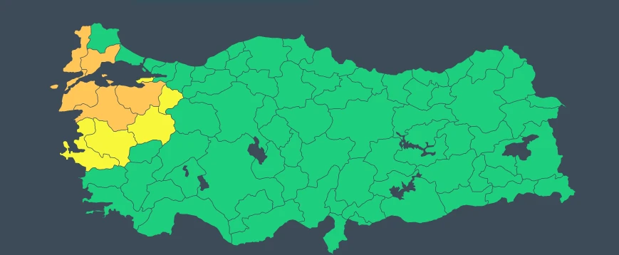 Meteoroloji ve AFAD'dan sonra AKOM da uyardı! 10 il için sarı ve turuncu kodlu alarm verildi (24 Ağustos hava durumu)