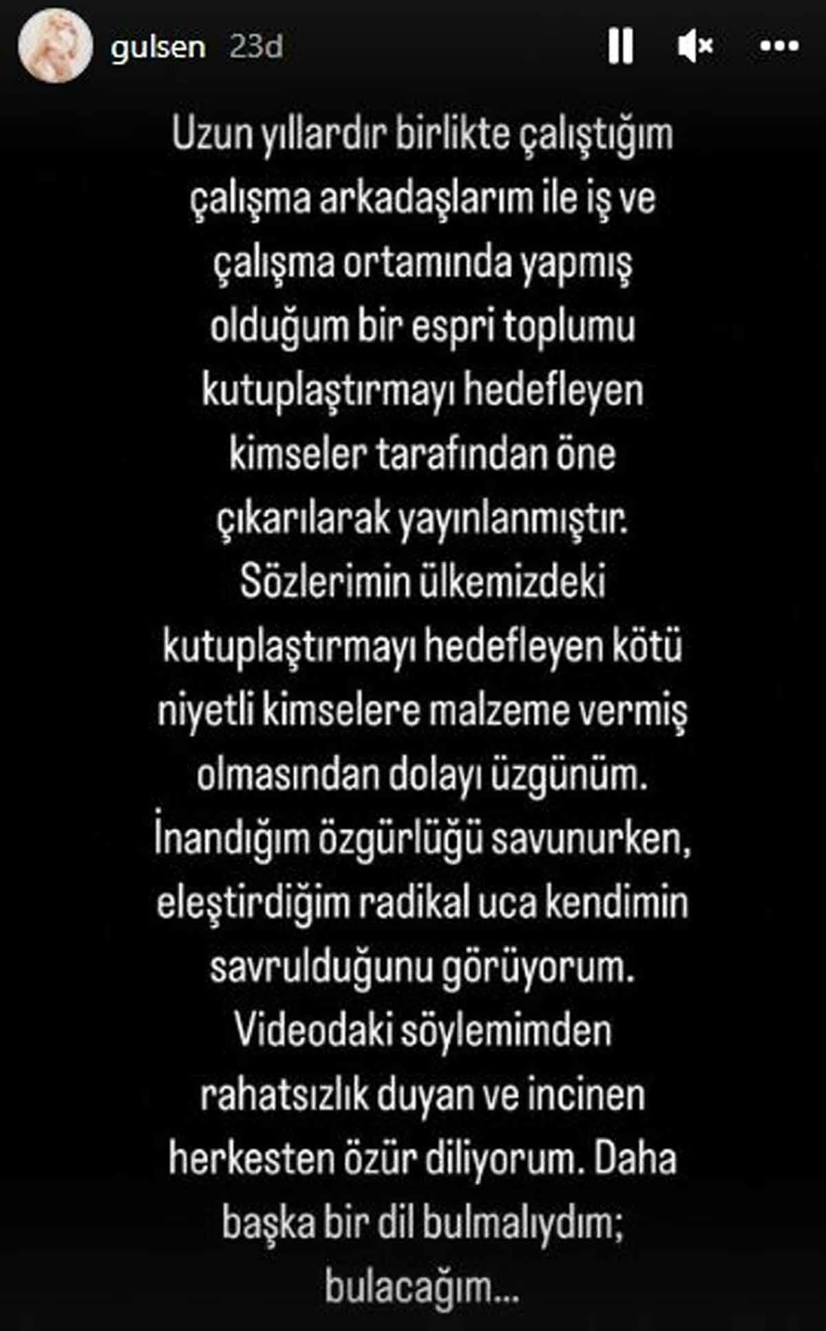 İmam hatiplere hakaret eden Gülşen, 'kötü niyetli kişilere malzeme verdim' diyerek özür diledi