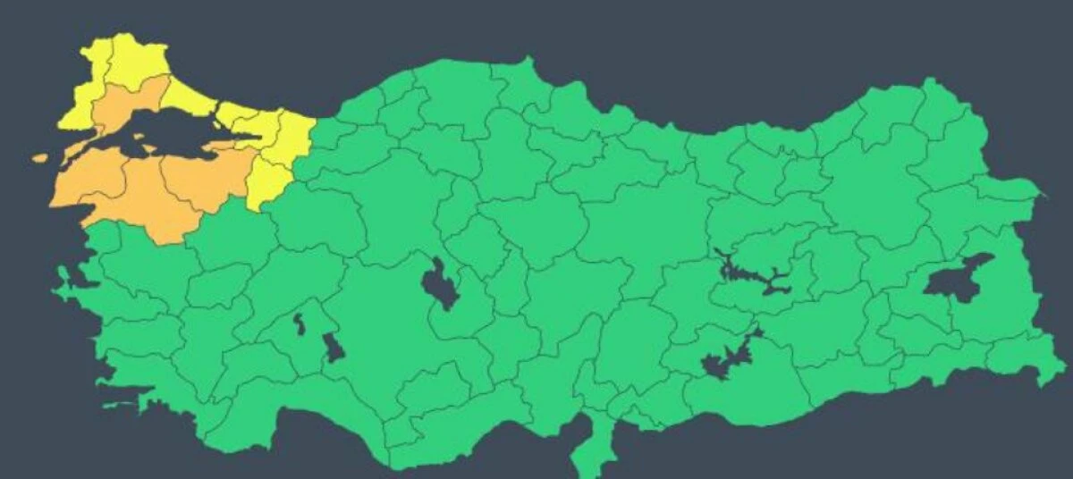 Meteoroloji İstanbul dahil 11 il için turuncu ve sarı kodlu uyarıda bulundu