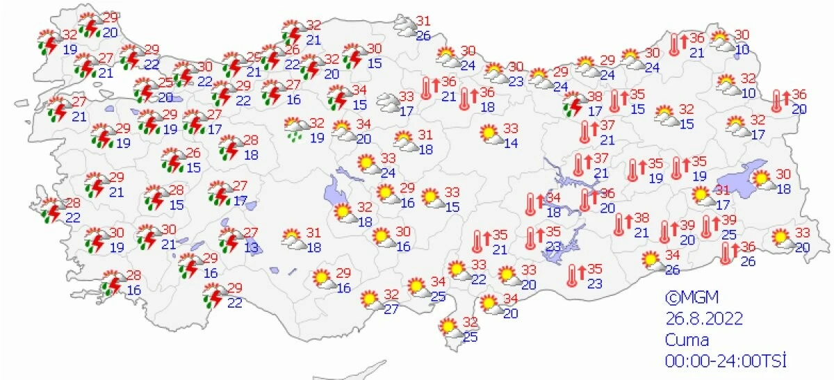 Meteoroloji İstanbul dahil 11 il için turuncu ve sarı kodlu uyarıda bulundu