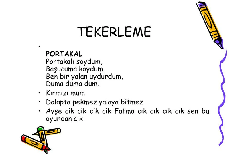 OKUL ÖNCESİ TEKERLEMELER: Eğlenceli, Kafiyeli 0-6 Yaş Dikkat Toparlama ve Oyun Tekerlemeleri